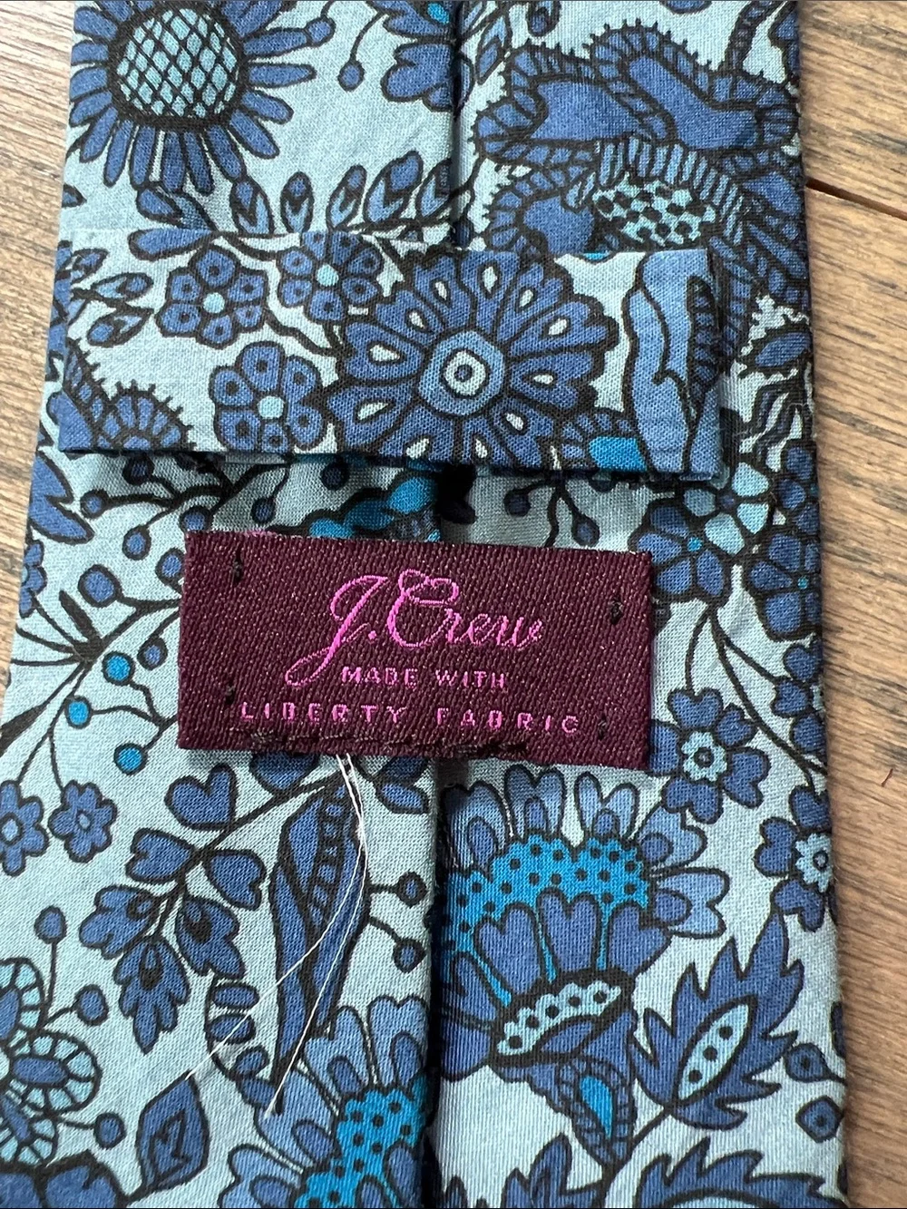 J. Crew Blue Floral Slim Men's Tie-Liberty Fabric